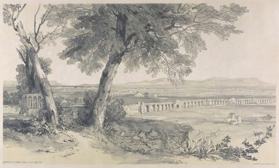 Campagne de Rome depuis la Villa Mattei, de Vues de Rome et de ses environs, 1841 - Edward Lear